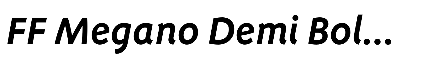 FF Megano Demi Bold Italic